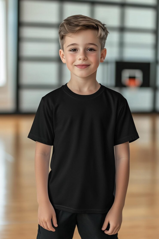 Kids Black Unisex T-Shirt – Everyday Comfort, Timeless Style